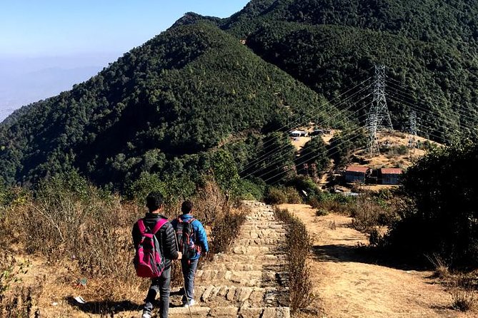Chandragiri to Taudaha Nature Day Hiking from Kathmandu - The long descent through jungle and wildflowers toward Taudaha Lake